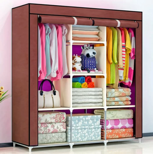 Складной каркасный тканевый шкаф Storage Wardrobe на три секции 130*45*175